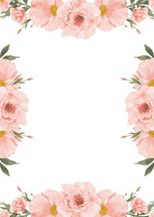 Peach Watercolor Flower Background