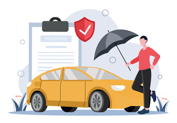 Naklejka premium Auto insurance concept