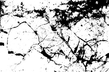 Vector black crack grunge urban texture background.