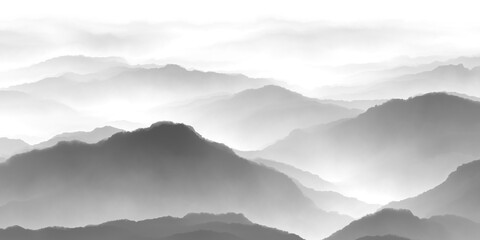 mountain landscape with clouds