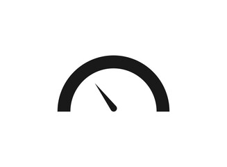 The tachometer, speedometer and indicator icon. Speed sign logo.