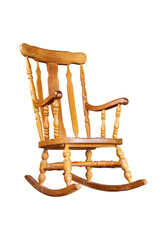 Chairs, benches and chimney isolated