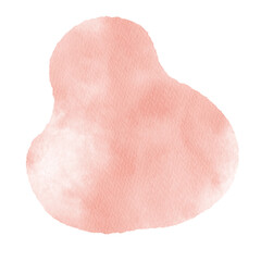 Watercolor Abstract shape Red blob.