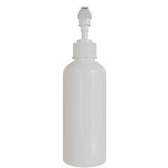 3d rendering white bottle pump front