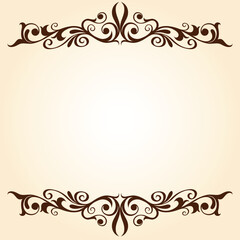 Vector frame of flowers. Vintage floral elements Isolated botanical illustration for a wedding card.