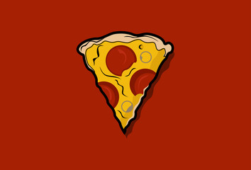 Illustration Vector graphic of A Piece Of Pizza Fit for Food Advertising Logo etc.
