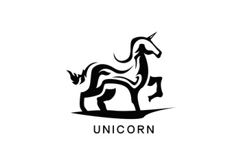 Illustration Vector graphic of Unicorn Horse Fit for Fantasy Animal etc.
