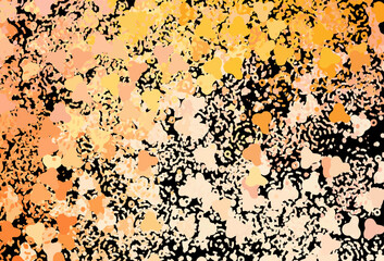 Dark Orange vector background with abstract shapes.