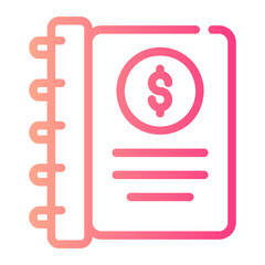 accounting book gradient icon