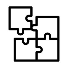 puzzle line icon illustration vector graphic