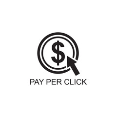 pay per click icon , advertising icon