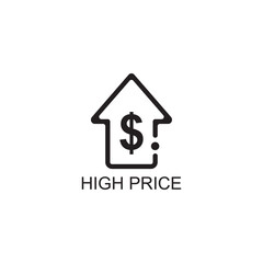 high price icon , sale icon