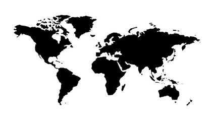 World map isolated inphographics.