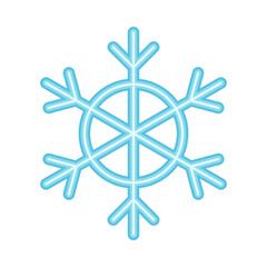 A simple snowflake on a white background