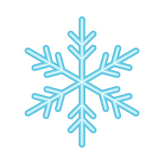 A simple snowflake on a white background