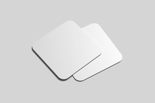 rounded square business card mockup