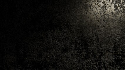 Black metallic scratch wall and floor on spot lighting background. Concept 3D CG of struggles of solitude in the concrete jungle, challenging unresolved issues and triumph of the lone wolf in society.