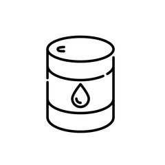 Oil barrel icon. Pixel perfect, editable stroke 
