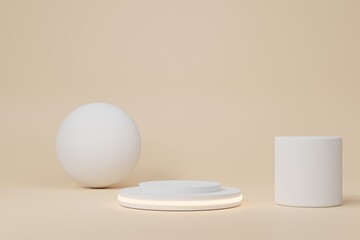 Mock up podium for product presentation ,stand for cosmetic products.