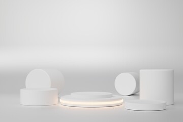 3d display product abstract minimal scene for cosmetic products.