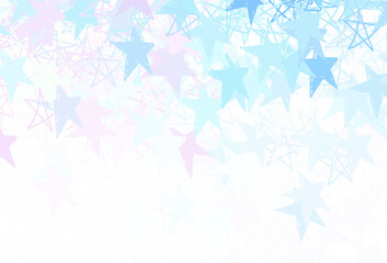 Light Multicolor vector layout with bright stars.