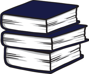 Book Books Stack Drawing Vector Illustration Icon