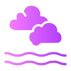 Cloudy gradient icon