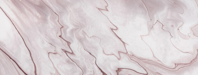 Abstract fluid art background light brown and white color. Liquid marble. Acrylic painting on canvas with beige gradient