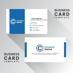 Vector modern creative and clean business card template. Flat design