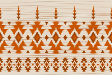 Border ethnic ikat pattern art. Fabric American, mexican style. Geometric striped native. Design for background, illustration, fabric, clothing, textile, print, batik, embroidery.