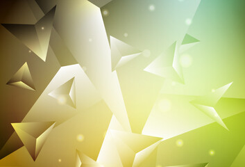 Dark Green, Yellow vector triangle mosaic texture.