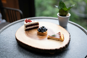 chocolate cake with whipped cream