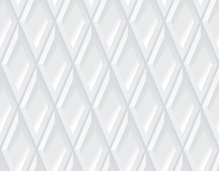 Seamless 3d white diamond tile background texture - eps10 vector