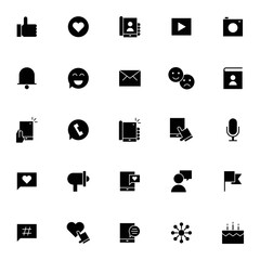 Social media vector icons set