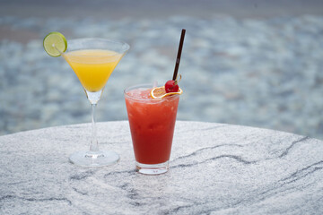 cocktail on the table