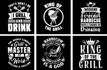 Barbeque T shirt design bundle. Barbeque Vector Graphics. Barbeque Grill Typography. BBQ SVG Bundle