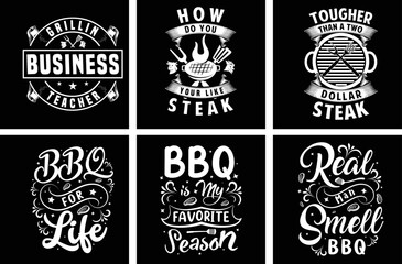 Barbeque T shirt design bundle. Barbeque Vector Graphics. Barbeque Grill Typography. BBQ SVG Bundle
