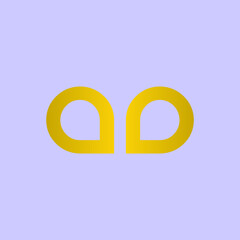 Fototapeta na wymiar Initial AD letter Logo Design Template Vector illustration.