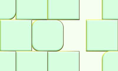  金縁タイル風背景　ペールグリーン