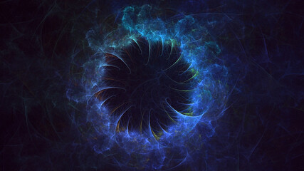 3D rendering abstract round light background