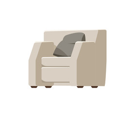 Cosy armchair in flat cartoon style vector eps10