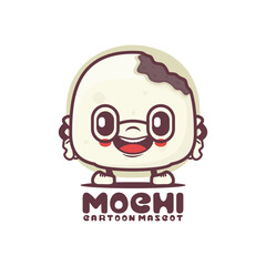 mochi cartoon mascot. food vector illustration