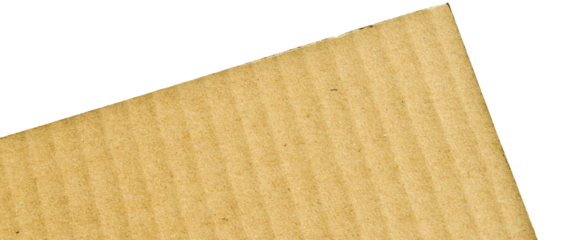 Brown and beige corrugated cardboard, very suitable for transparent background