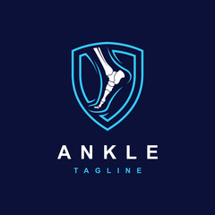 Ankle logo design with shield concept