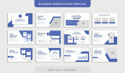 Fototapeta na wymiar Creative business presentation slides template
