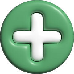 Fototapeta premium 3D Plus Icon
