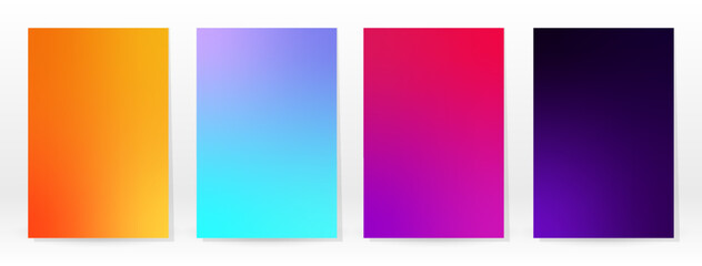 Naklejka premium Minimal Poster. Pastel Soft. Rainbow Gradient Set.