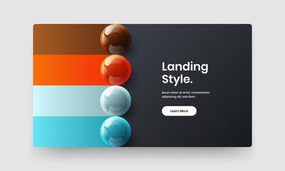 Premium site vector design illustration. Unique realistic balls magazine cover template.