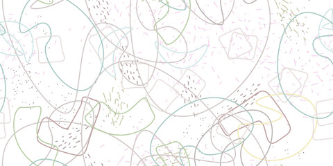 Chaotic Simple Seamless Pattern Textile One Line