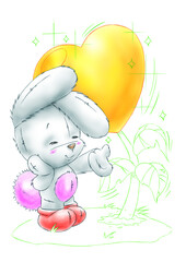 Peluche ourson amour